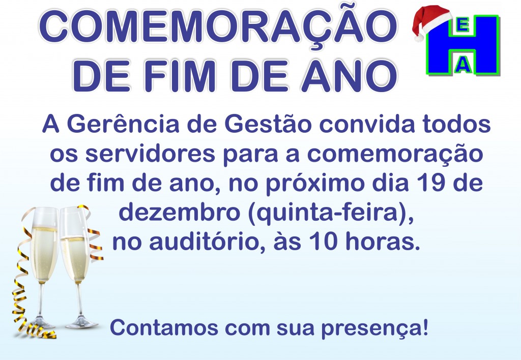 Cartaz comemoração de fim de ano