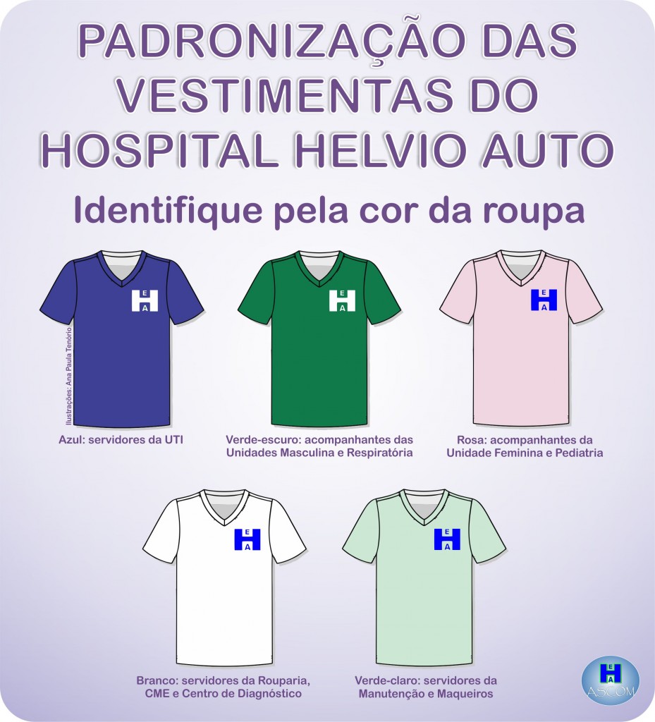 arte das vestimentas do Hospital Helvio Auto